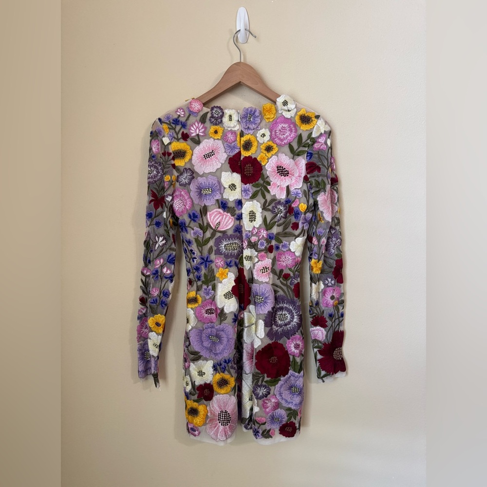 Rachel Gilbert New Nya Mini Dress Floral Multi Size 6 - Picture 7 of 7